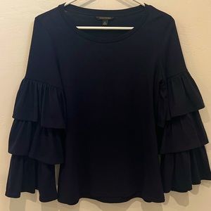 Banana Republic women’s navy blue layered bell sleeve top